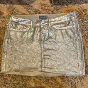 Guess Metallic mini skirt size 29